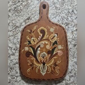 Vintage Unique Hand-Painted Floral Wooden Cutting Board